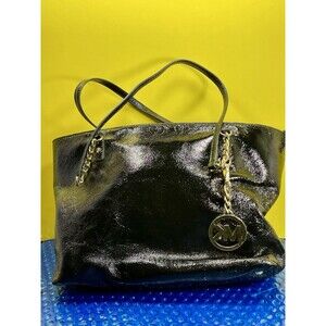 MICHAEL Michael Kors Black Leather Handbag Purse Jet Set Chain Straps NWOT